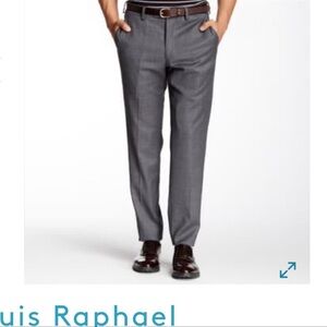 Louis Raphael tailored solid gray dress pants